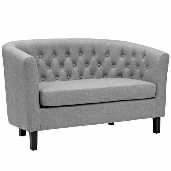 Modway Furniture 29.5 H x 49 W x 28.5 L in. Prospect Upholstered Fabric Loveseat, Light Gray EEI-2614-LGR